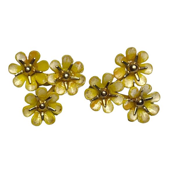 Jewelry Vintage Yellow Floral Earrings Poshmark